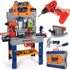 TooyBing Kids Tool Bench Set with Electric Drill and Realistic Tools, Constru...