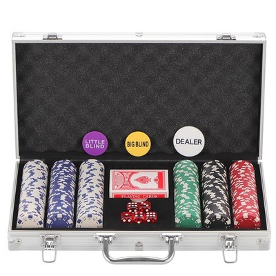 300 Pcs Poker Chips Set for Texas Holdem,Clay Poker Set Blackjack,Professiona...