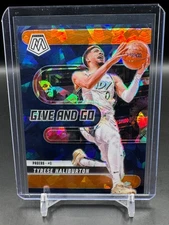 2024-25 Panini Mosaic Tyrese Halliburton Orange Ice /49  Give And Go