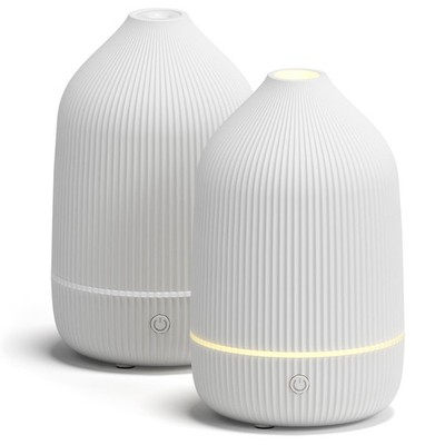 Aroma Diffuser 2erPack, 100ml Weiß Diffusor für ätherische Öle, Ultraschall A...