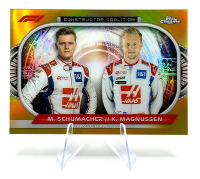 2022 Topps Chrome Formula 1 F1 HAAS Constructor Coalition CC-HAAS Gold /50