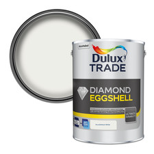 Durable Emulsion Paint - Dulux Trade Diamond Eggshell Pure Brilliant White 5L