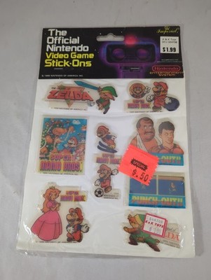 NOS 1987 The Official Nintendo Video Game Stick-Ons Puffy Mario Stickers #2