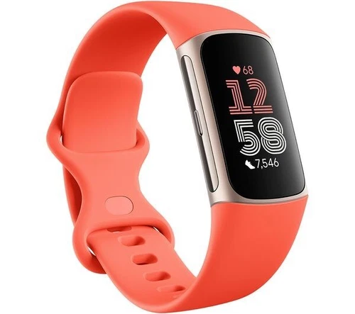 Fitbit Charge 6 Activity Tracker - Coral/Champagne Gold
