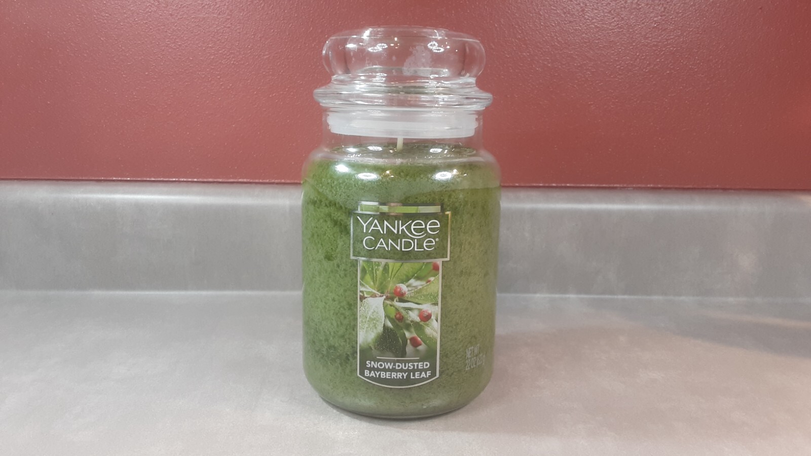Yankee Candle Snow Dusted Bayberry Leaf 22 oz Jar Classic Narrow Label