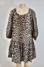 H&M Brown Animal Print Cocktail Dress Size XSmall On Sale