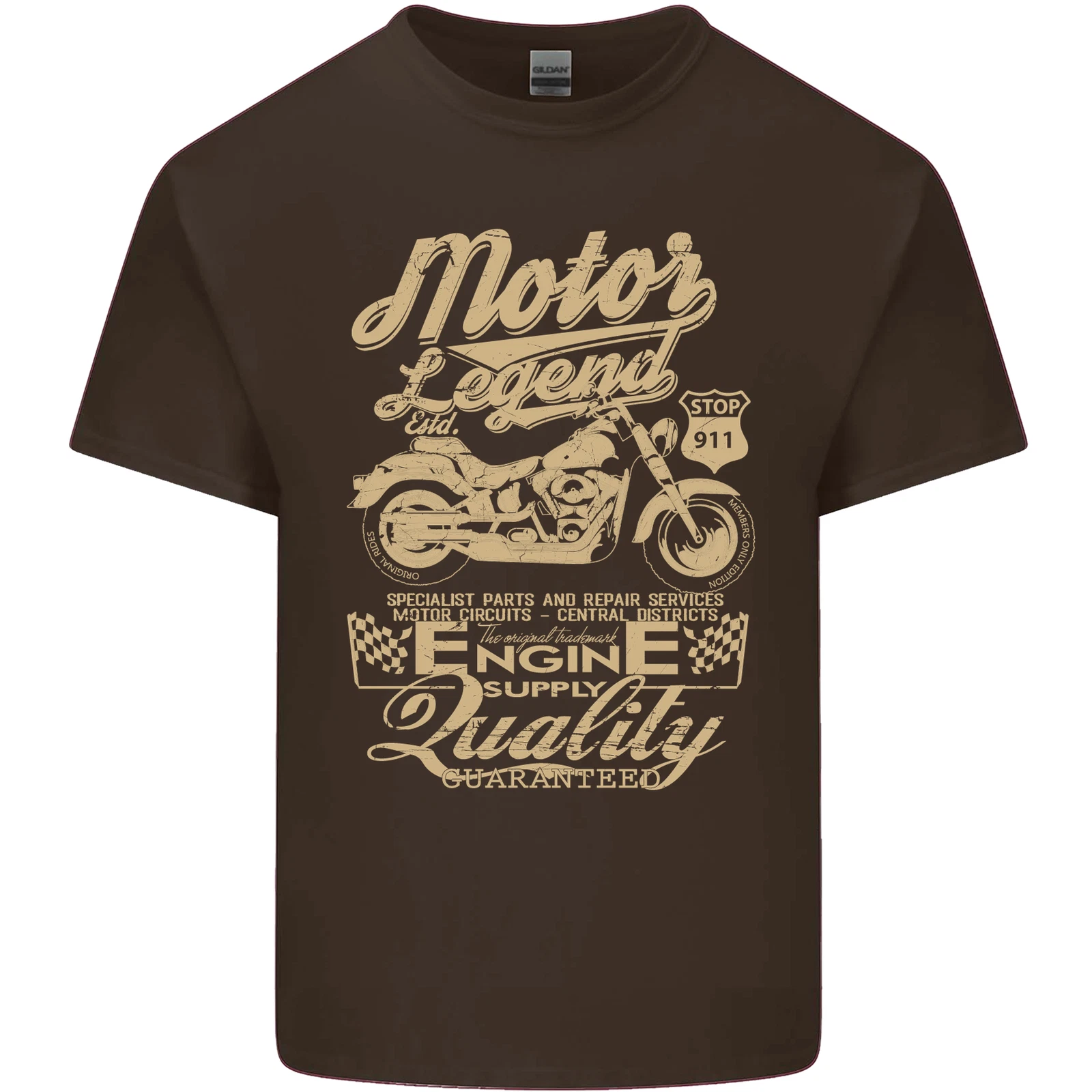 Motor Legend Biker Motorcycle T-Shirt for Men Light