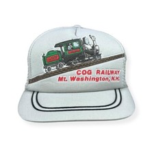Vintage 80’s COG RAILWAY “Mt. Washington, N.H” Train Mesh Trucker Baseball Cap