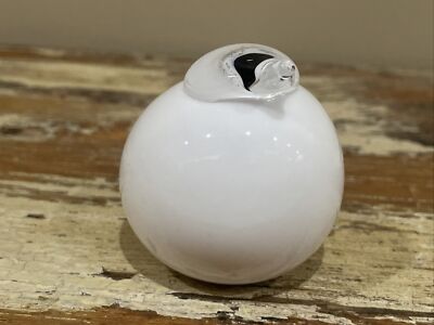 Oiva Toikka Glass Bird Puffball by Iittala Finland Finnish