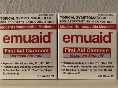 2 Emuaid Max First Aid Ointment 2 Ounce Antifungal Eczema Cream