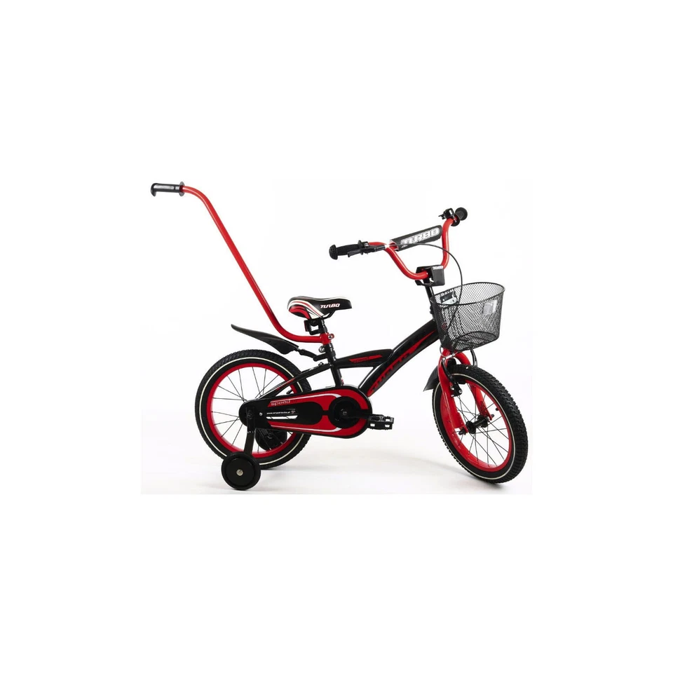 BMX 16 Zoll Kinderfahrrad Kinder Rad Spielrad Fahrrad Bike SCHWARZ/ROT - Bild 3 von 4