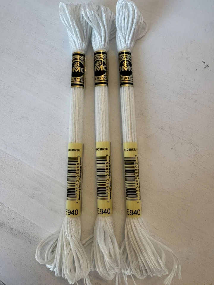 DMC Light Effects Embroidery Floss~Lot of 3 Skeins~Glow In The Dark~317W-E940 - Image 2 of 3