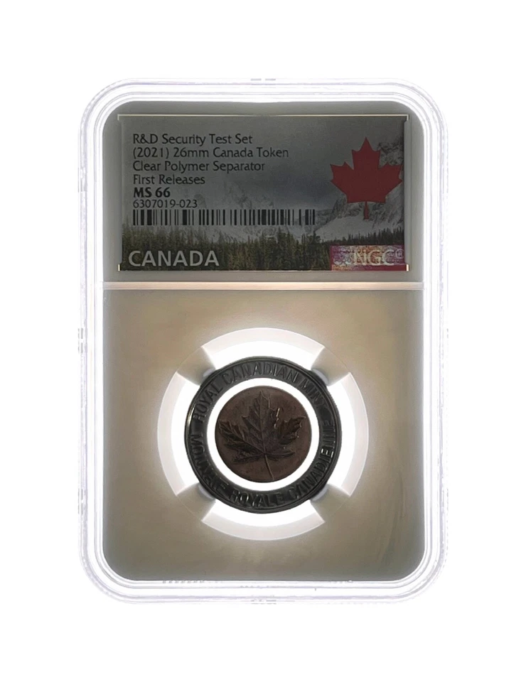 CANADA. 2021, Token, Polymer - NGC MS66 - Security Separator, Clear Test Ex-Set - Image 3 of 4
