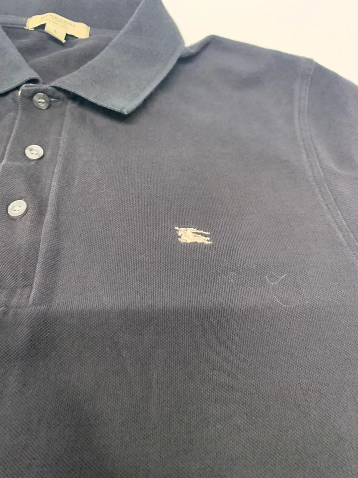 Burberry London Shirt Polo Short Sleeve Black L Men's A45 - Image 2 of 4