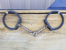 Copper Twist Black Steel D Ring Snaffle Bit