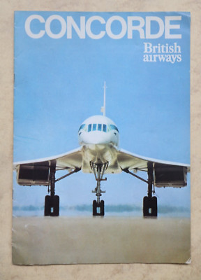 Concorde Prospekt, British Airways, frühes Heft.