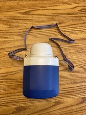 Coleman Thermos Canteen Cooler 5516 Blue With Adjustable Strap Vintage USA made