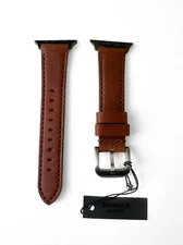 Shinola 20mm Cattail Split Leather Strap for Apple Watch - Space Gray