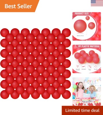 100 Pack Multi Colored Table Tennis Balls - 40mm Plastic Balls for Games & Decor