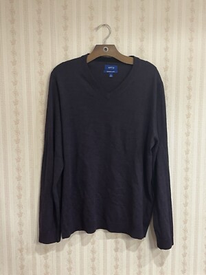 Apt Merino Wool Blend Seriously Soft V Neck Neck Sweater Men's
