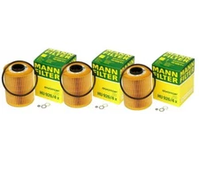 Pair Set of 3 Engine Oil Filters Mann for BMW E36 E46 E85 E86 M3 Z4 3.2 L6