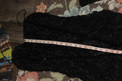 Vintage 80s Jessica McClintock Gunne Sax Black Lace w/Gloves Prom