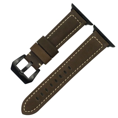 Cinturino da polso vintage in vera pelle per Apple Watch serie 9/8/7/6/5/4/3 SE - Foto 7 di 28