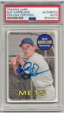 1969 Topps #456 Bud Harrelson New York Mets PSA/DNA Signed Auto Autograph