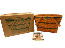 Longaberger Vintage 1997 Fellowship Basket with Product Card & Box Made in USA
