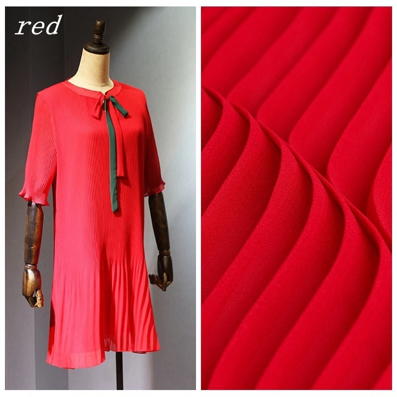 1 1.5m DIY Chiffon Stoff Organ Plissiert Basteln Nähen Material Kleid Tuch - Bild 3 von 4