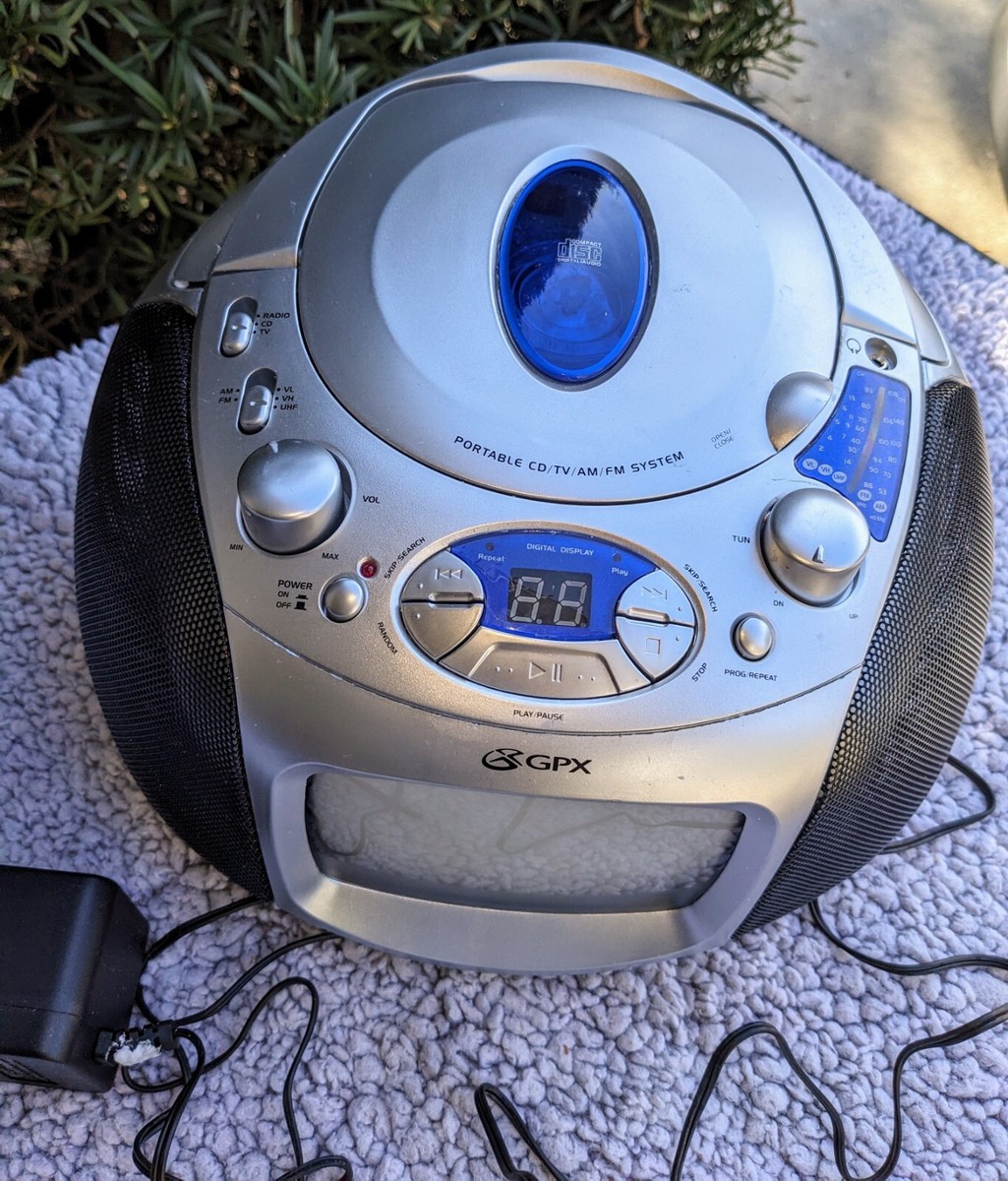 Vintage GPX CD/TV BOOMBOX Radio PORTABLE Player 5