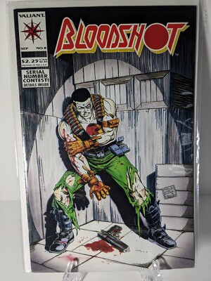Bloodshot #8 (1993) He's Been Shot, and There's Blood. Living Up to His Name