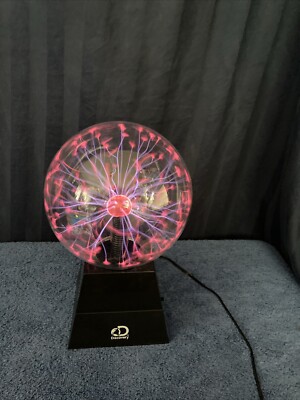Discovery Kids Plasma Globe Lamp with Touch and Sound Sensitive Black     X4