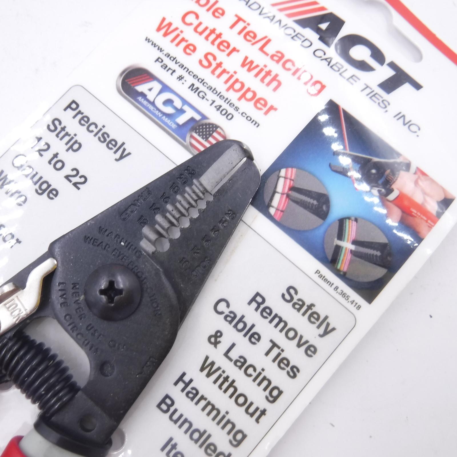 ACT Cable Tie/ Lacing Cutter with Wire Stripper 1222 Gauge MG1400 eBay