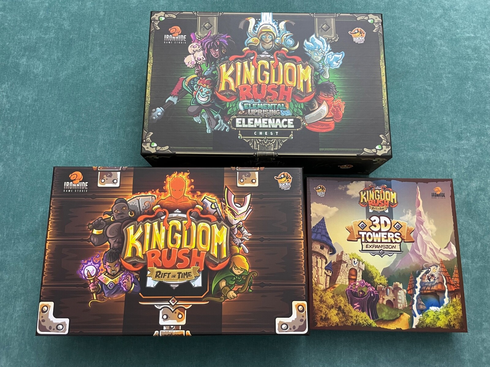 Kingdom Rush Gamefound Kingdom Pledge w/ 3D Towers, 3D Tokens, Soldier Minis