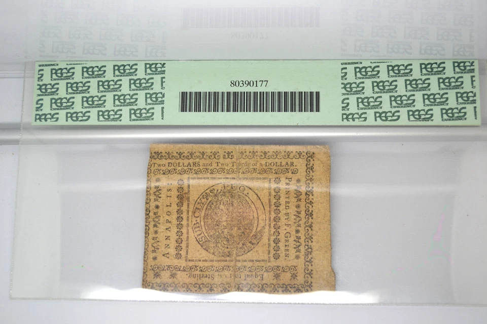 Maryland Colonial: August 14, 1776 $2 2/3. PCGS Fine 15. - Image 4 of 4