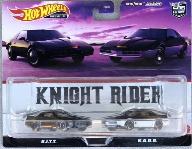 Mattel Night Rider K.I.T.T/K.A.R.R Diecast Car - Black (HCY74) for