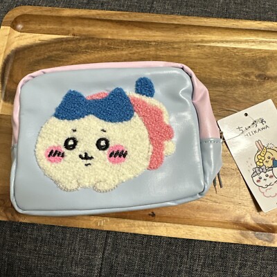 Offizielle Chiikawa Hachiware Cat Fluffy Pouch Kosmetiktasche Handtasche NEU