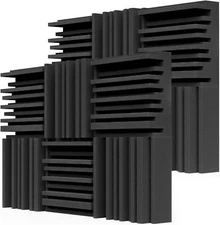 TroyStudio Thick Acoustic Foam Panels, 12 X 12 X 3 Inch 12 Pcs 12 pcs 