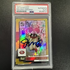 Joe Montana 2022 Rare Gold Refractor Autograph PressProof PSA Authentic Niners🔥