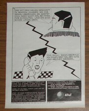 Seltene Werbung AT&T COMMUNICATIONS Neues Gesch&auml;ft Comic Werbecomic 1985