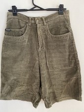 Women  s ROAR Corduroy Olive Green Deep Pockets Zip Button Closure Shorts Size M