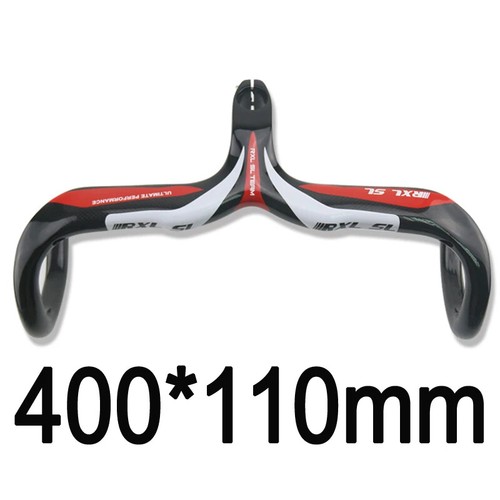 Integrated Carbon Road Bike Handlebars 28.6mm Bicycle Internal Routing Drop Bar - Picture 9 of 48