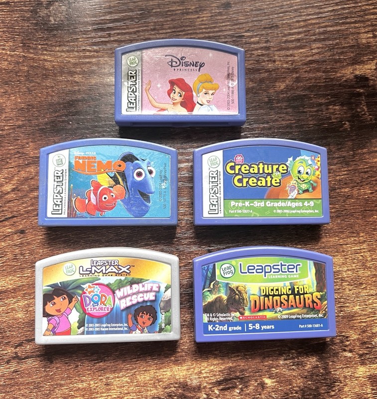 Used Leap Frog Leapster Cartridges Lot of 5 Games