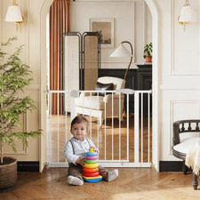 29.5-44.1" Wide Baby Gate for Stairs, Dog Gate Indoor for Doorways, No Drilling