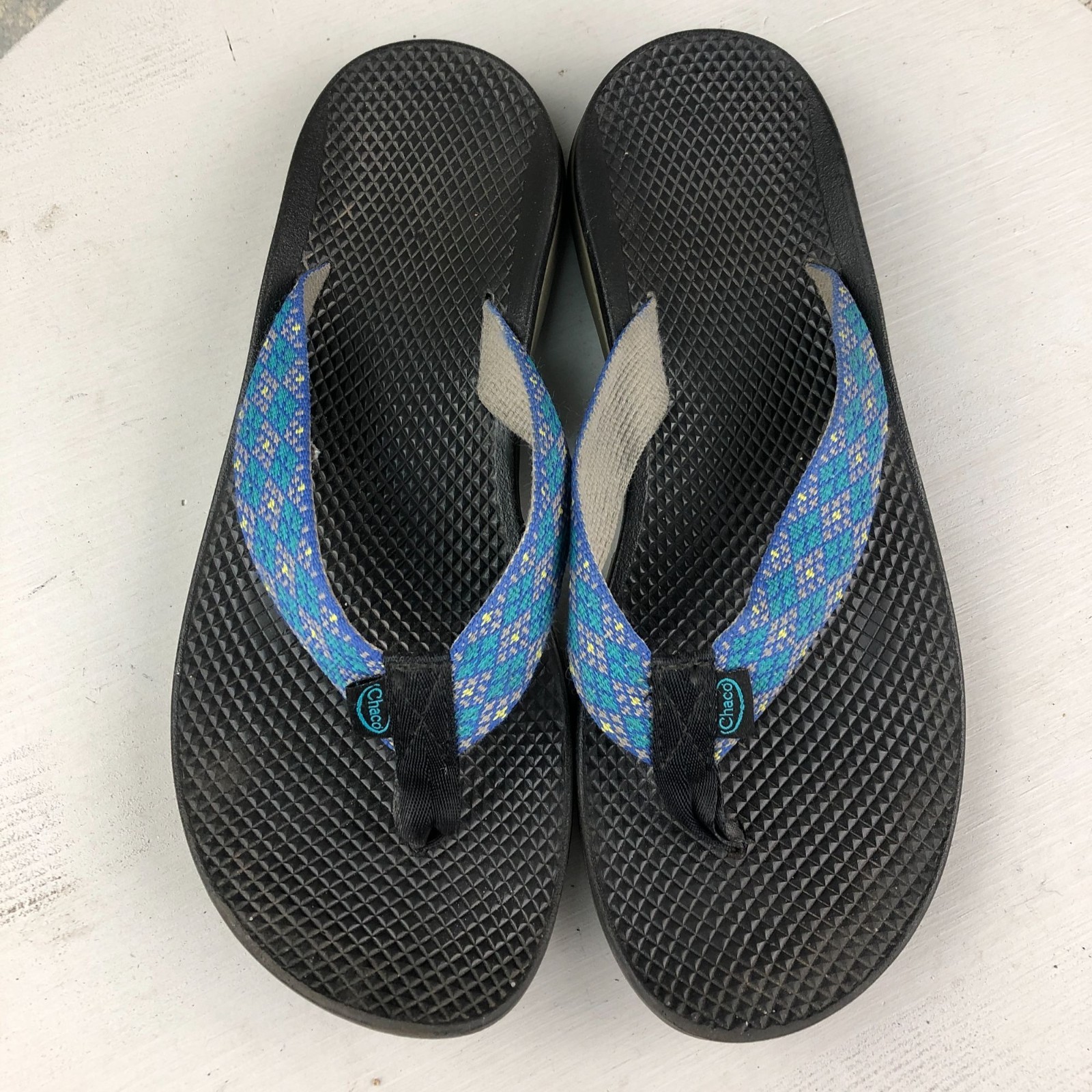 APL Infradito infradito Chaco donna taglia 10 Vibe blu giallo slip on Vibram outdoor