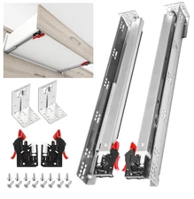 1 Pair Undermount Drawer Slides 9 inch Soft Close 80 lb Load Capacity