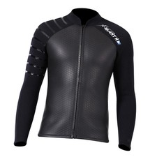 Men Wetsuit top 3mm Neoprene Wet Suit Jacket Front Zip