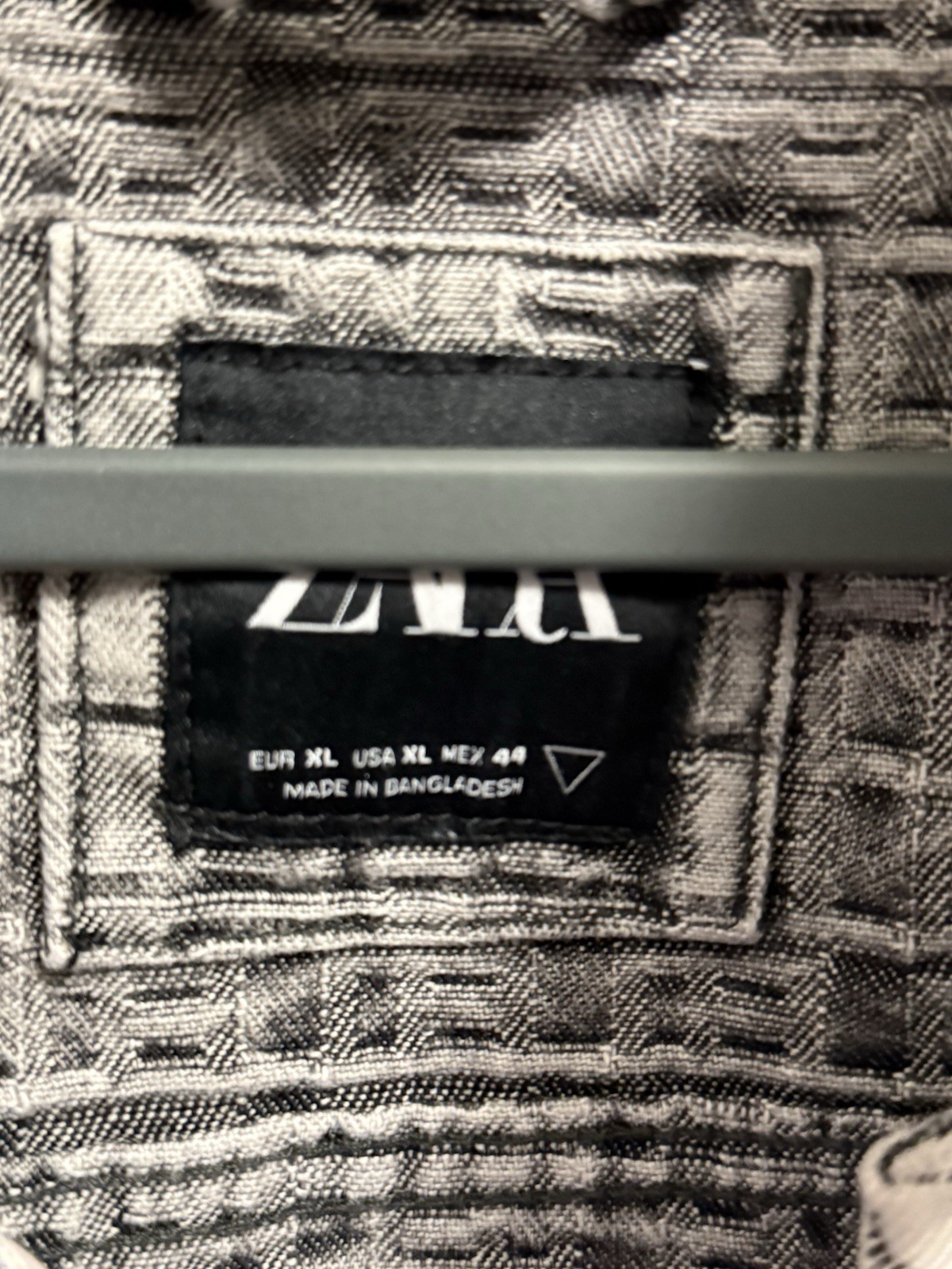 ZARA MENS Geometric Pattern Button Jacket XL Blac… - image 4