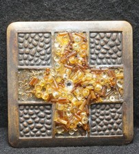 WL01156 FANTASTIC VINTAGE 1970s  CROSS  RELIGIOUS ARTWORK UNISEX BELT BUCKLE